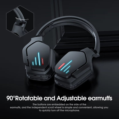Wireless Compatible Headphones with LED Light Professional Gaming Headphones Foldable Headset Gamer Earphones for PC PS5