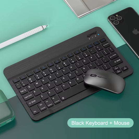 Bluetooth Keyboard Mouse for Ipad Xiaomi Samsung Huawei Phone Tablet Slim Mini Wireless Keyboard for Android IOS Windows Pink