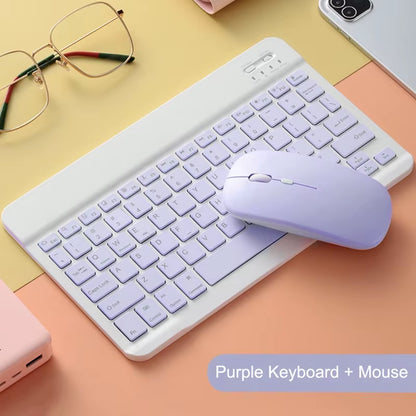 Bluetooth Keyboard Mouse for Ipad Xiaomi Samsung Huawei Phone Tablet Slim Mini Wireless Keyboard for Android IOS Windows Pink