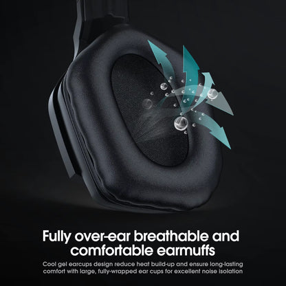 Wireless Compatible Headphones with LED Light Professional Gaming Headphones Foldable Headset Gamer Earphones for PC PS5
